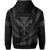 Polynesian Kakau Kanaka Maoli Map Hawaii Zip Hoodie Gray - Polynesian Pride