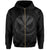 Polynesian Kanaka Shaka Map of Hawaii Zip Hoodie Gray - Polynesian Pride