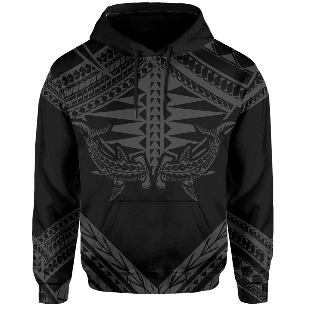 Hawaii Shark Polynesian Kanaka Gray Hoodie Candy Style - Polynesian Pride
