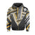 Hawaii Hoodie Zip Football Jersey Style Gray and Yellow - Polynesian Pride