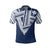 Hawaii Polo Shirt Football Jersey Style Blue and White - Polynesian Pride