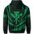 Polynesian Kakau Kanaka Maoli Map Hawaii Zip Hoodie Green - Polynesian Pride