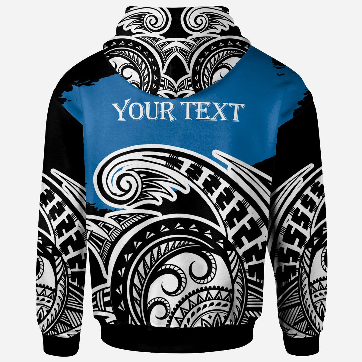 Yap Custom Zip Hoodie Ethnic Style With Round Black White Pattern - Polynesian Pride