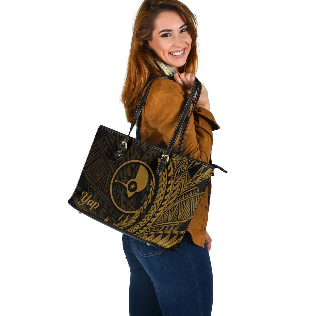 Yap Leather Tote - Wings Style - Polynesian Pride