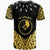 Yap Custom T Shirt Thunder Bolt Seamless Pattern Gold - Polynesian Pride