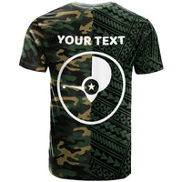 Yap Custom T Shirt Shark Cartoon In Camo Syle - Polynesian Pride