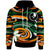 Yap Hoodie Vortex Style Unisex Green Orange - Polynesian Pride