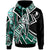 Yap Hoodie Tribal Flower Special Pattern Green Color Unisex Green - Polynesian Pride