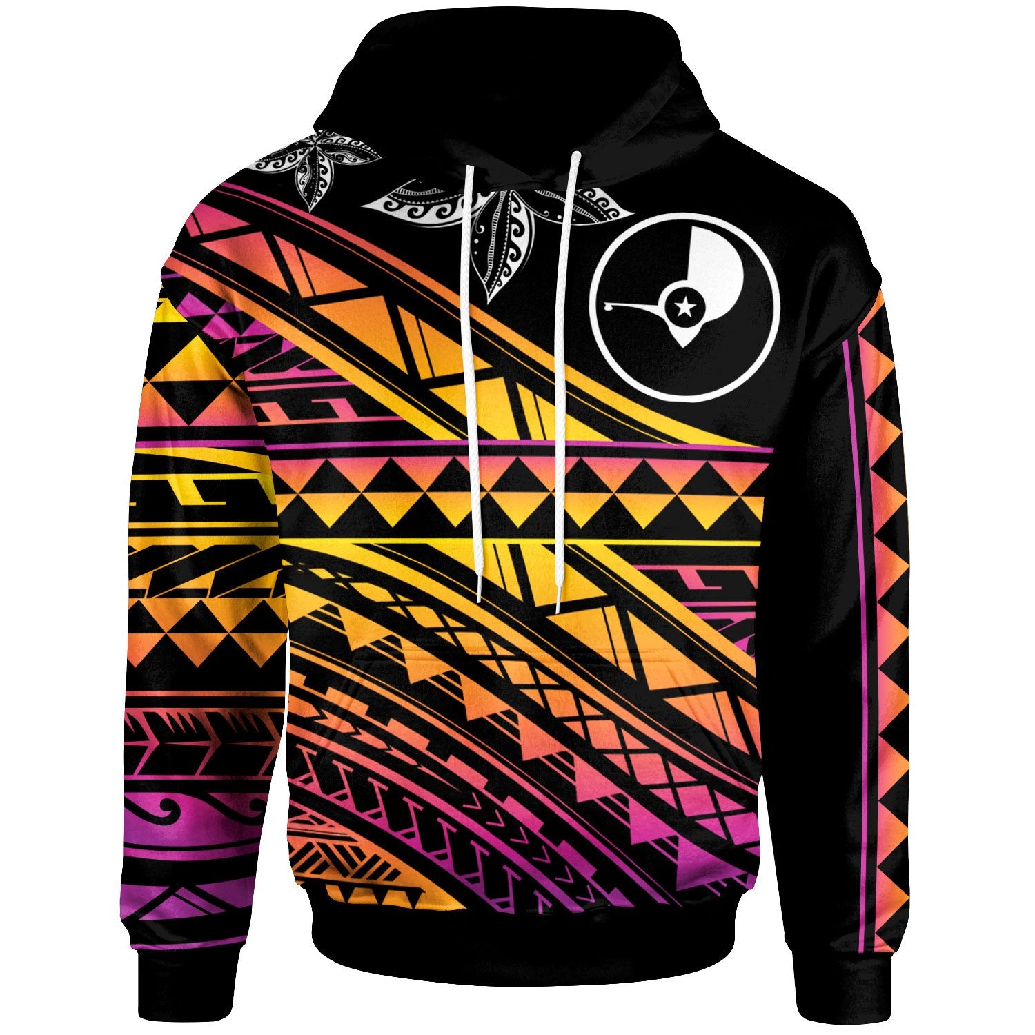 Yap Custom Hoodie Special Polynesian Ornaments Unisex Black - Polynesian Pride