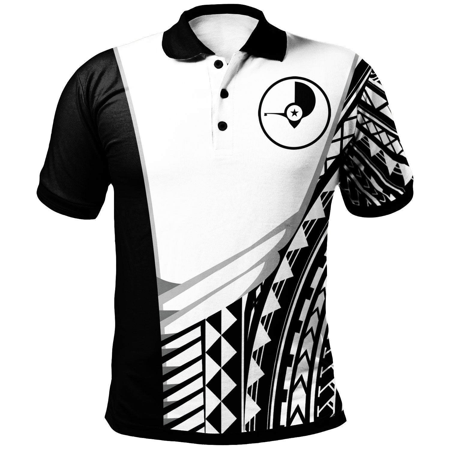 YAP Custom Polo Shirt Athletes Style Unisex White - Polynesian Pride