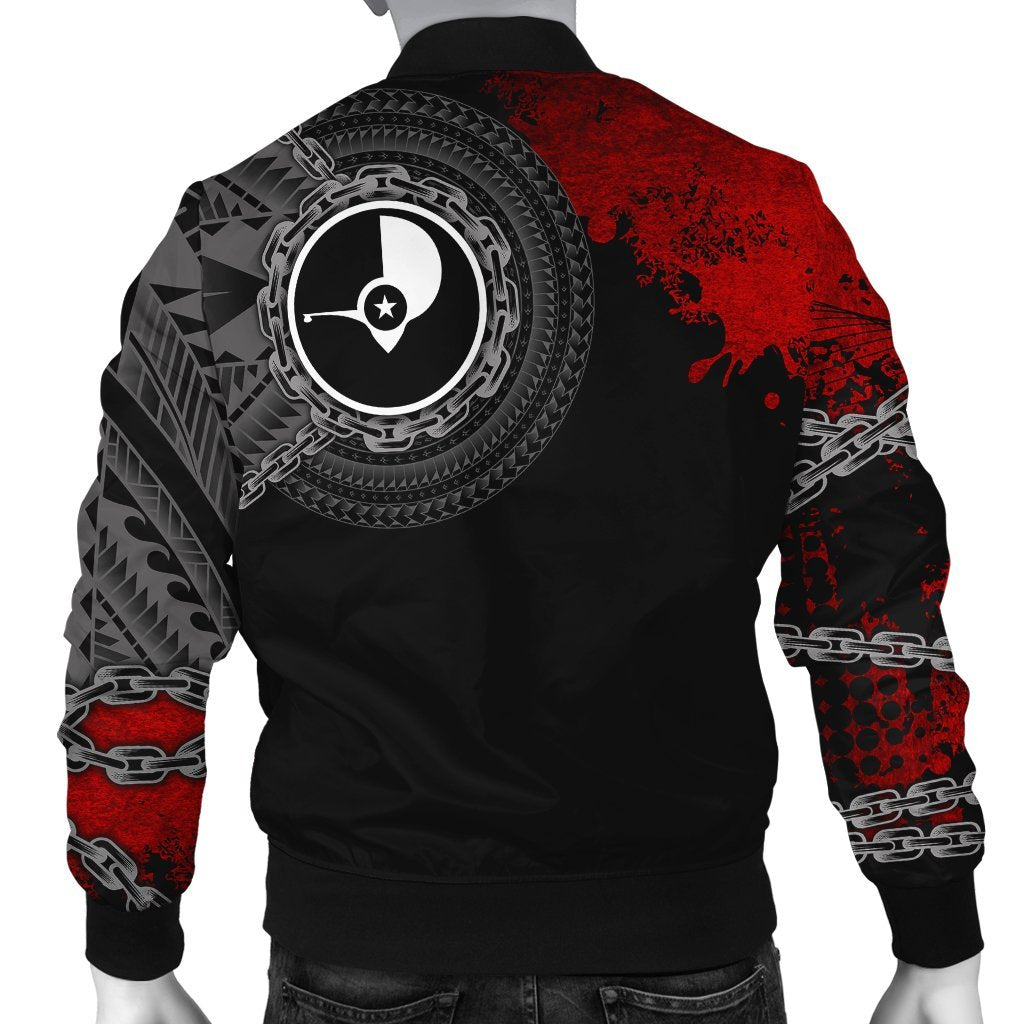 YAP Polynesian Men's Bomber Jacket - Polynesian Chain Style - Polynesian Pride