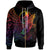 Yap State Zip Hoodie Butterfly Polynesian Style Unisex Black - Polynesian Pride