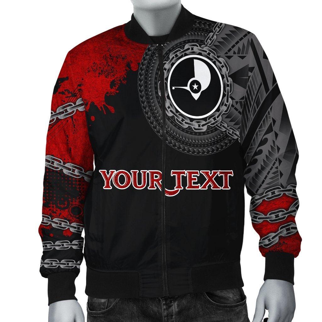 YAP Polynesian Personalised Men's Bomber Jacket - Polynesian Chain Style - Polynesian Pride