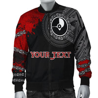 YAP Polynesian Personalised Men's Bomber Jacket - Polynesian Chain Style - Polynesian Pride