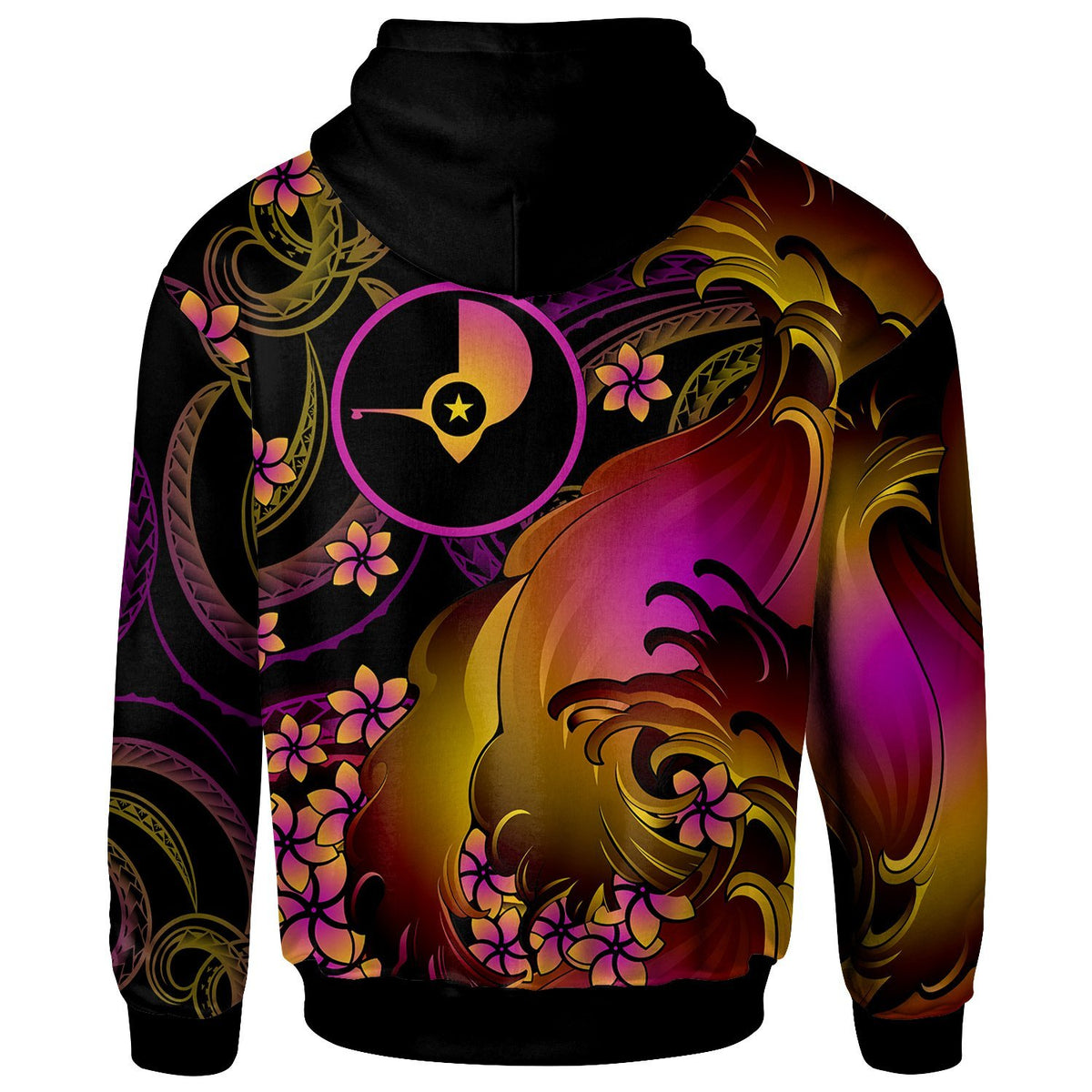 Yap Custom Zip up Hoodie Yap in wave - Polynesian Pride