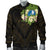 Yap State Men's Bomber Jacket - Polynesian Gold Patterns Collection Black - Polynesian Pride