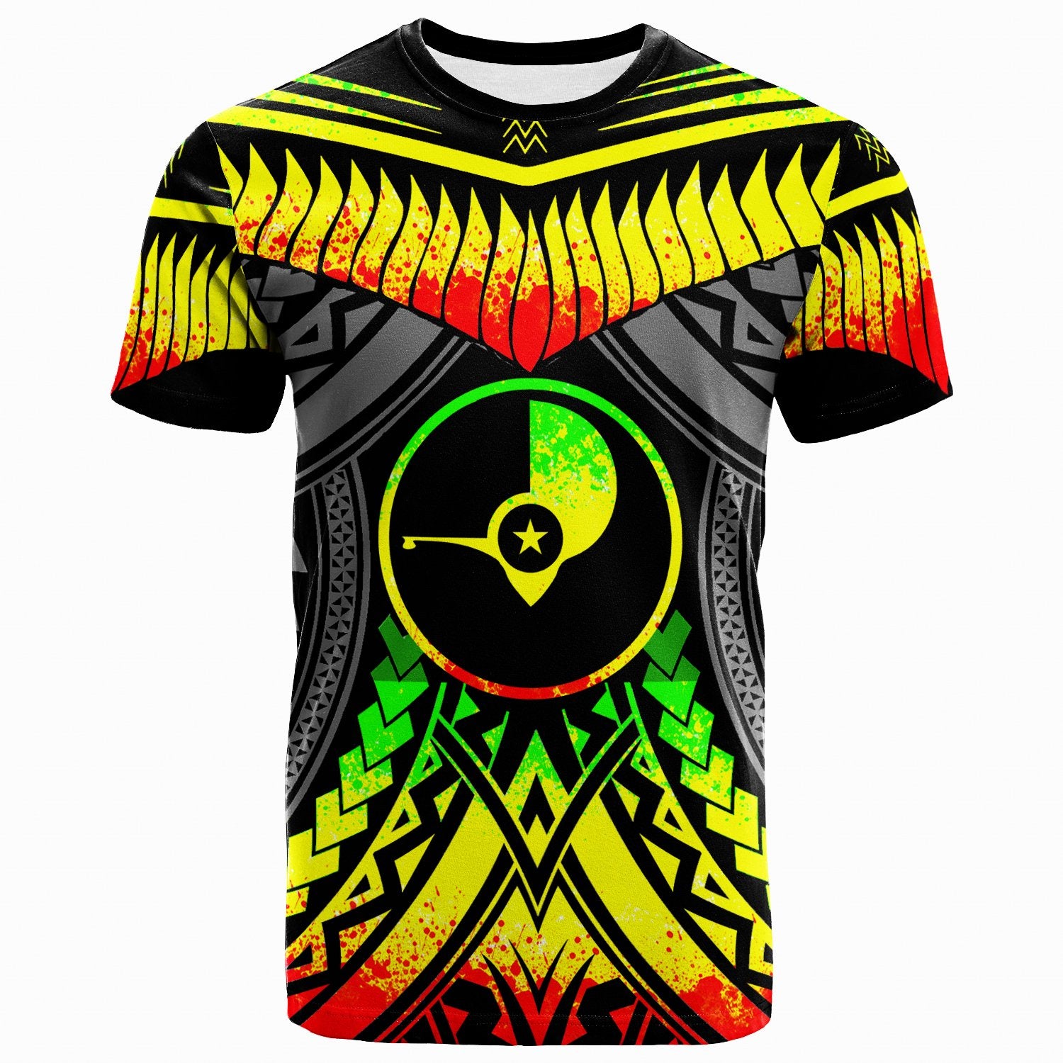 Yap T Shirt Tooth Shaped Necklace Texture Reggae Unisex Reggae - Polynesian Pride