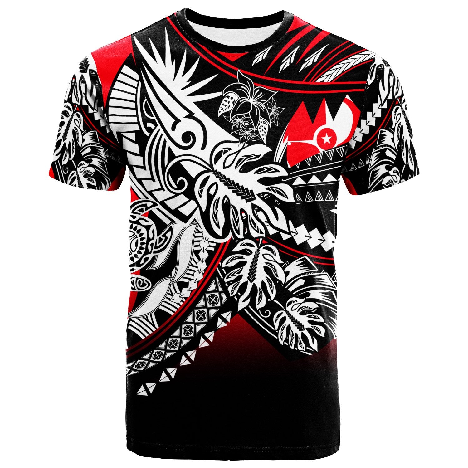 Yap T Shirt Tribal Jungle Pattern Unisex Black - Polynesian Pride