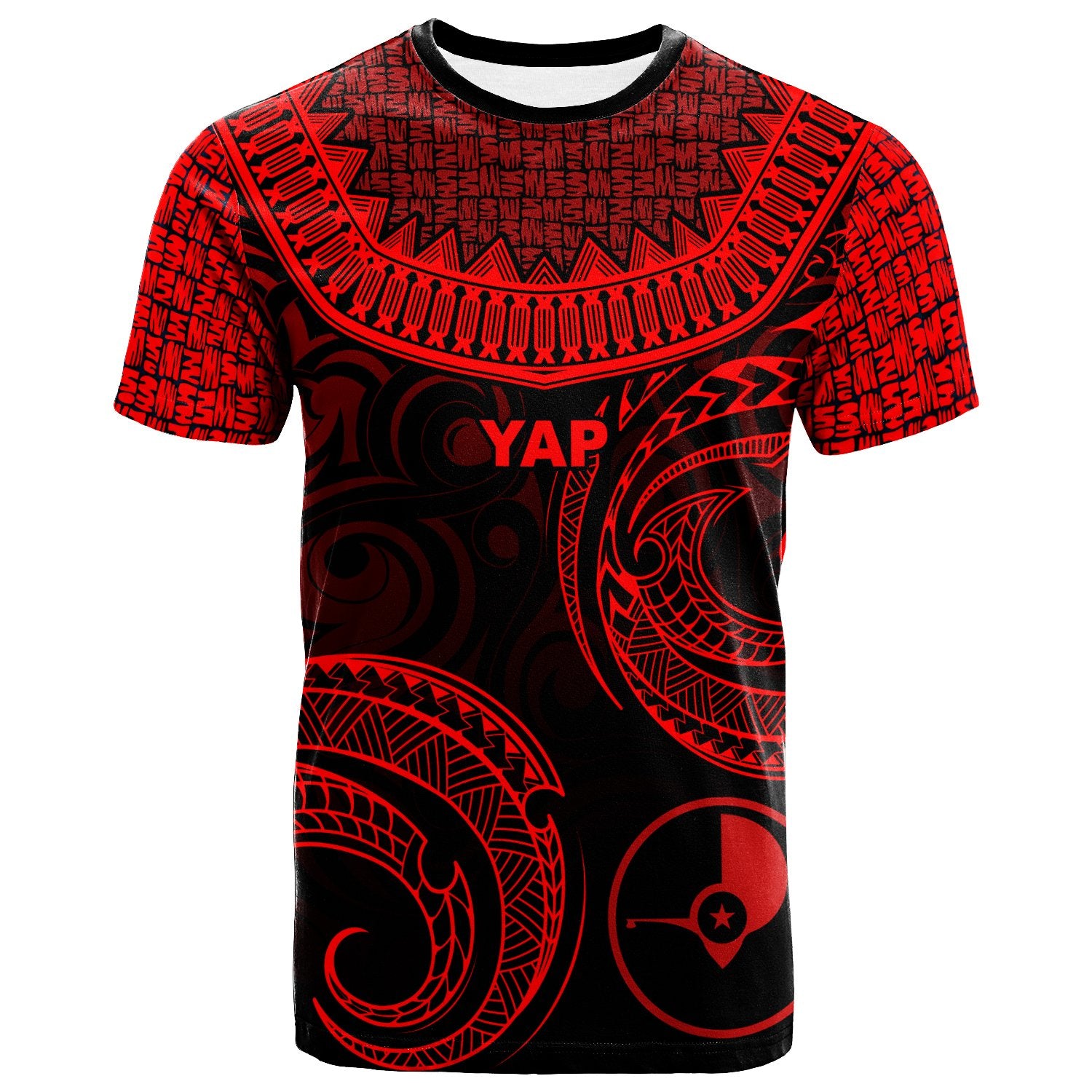 Yap T Shirt Unique Serrated Texture Red Unisex Red - Polynesian Pride