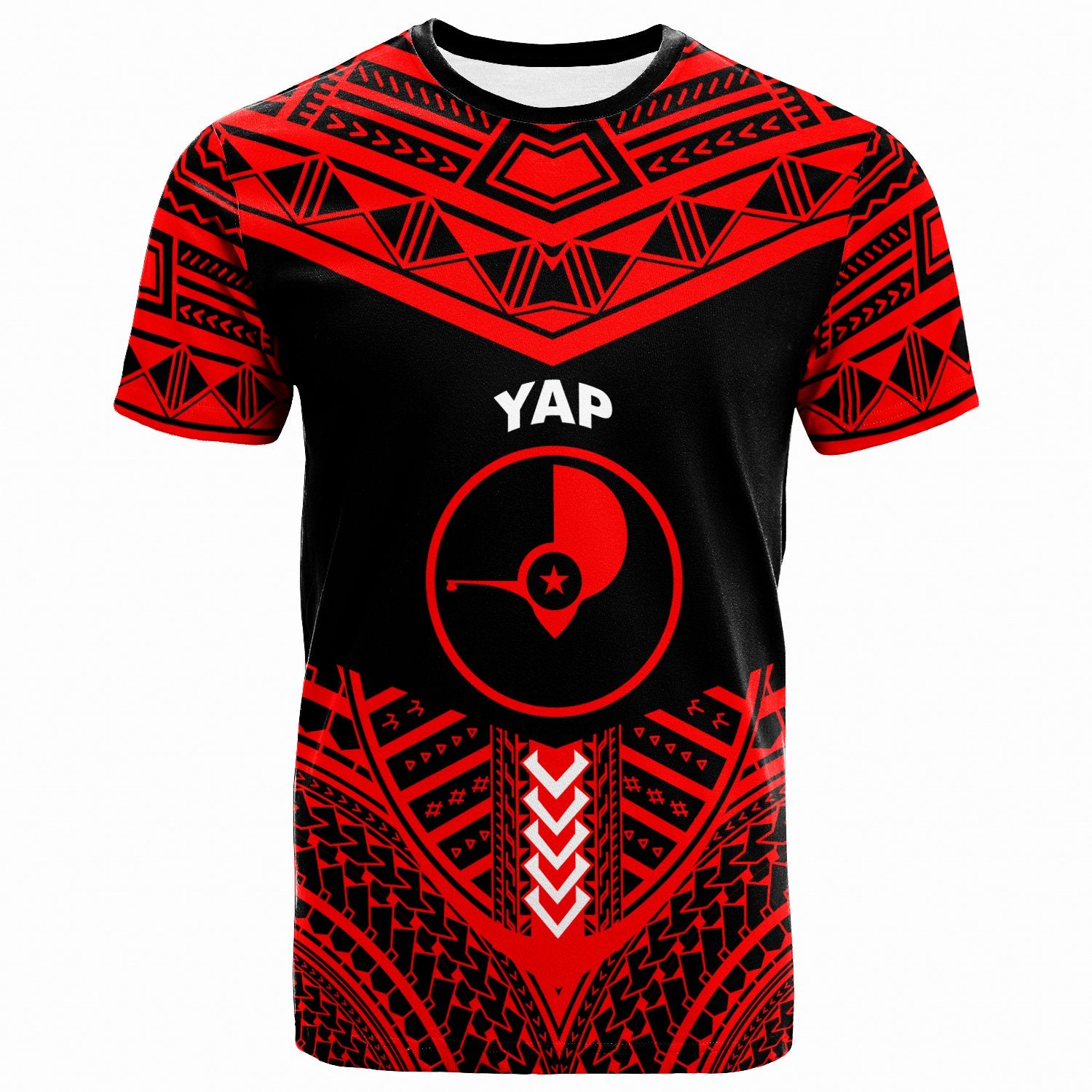 Yap T Shirt Tribal Pattern Cool Style Unisex Red - Polynesian Pride