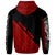 Yap Custom Zip Hoodie Diagonal Pattern Red White - Polynesian Pride