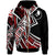 Yap Zip Hoodie Tribal Flower Special Pattern Red Color Unisex Red - Polynesian Pride