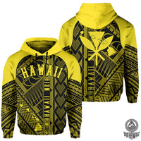 Hawaii Nei Hoodie Polynesian Yellow Unisex Blue - Polynesian Pride