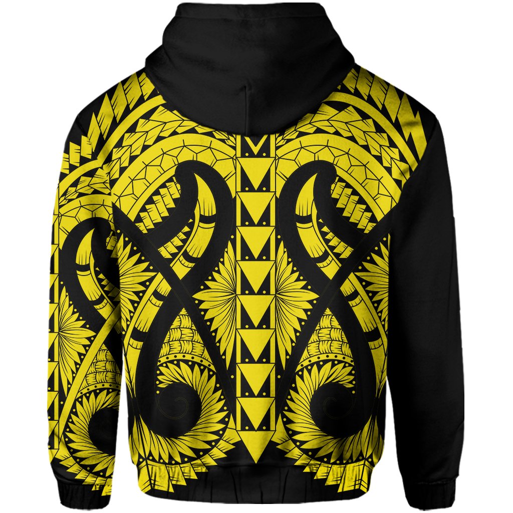 Hawaii Polynesian Zip Hoodie In My Heart Ryan Style Yellow - Polynesian Pride