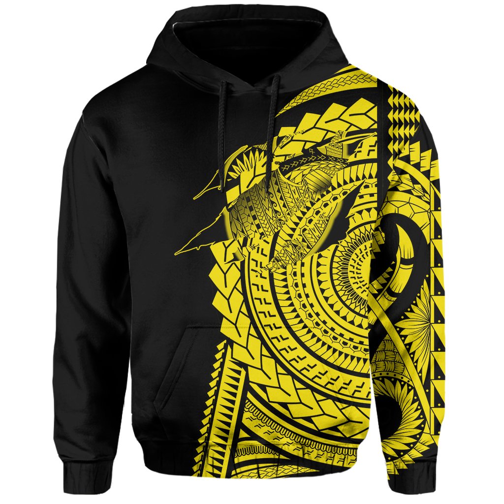 Hawaii Polynesian Hoodie In My Heart Ryan Style Yellow - Polynesian Pride