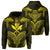 Polynesian Kanaka Shark Turtle Manta Ray Map of Hawaii Zip Hoodie Yellow Unisex Yellow - Polynesian Pride