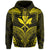 Polynesian Kanaka Shark Turtle Manta Ray Map of Hawaii Zip Hoodie Yellow - Polynesian Pride