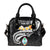 Guam Personalised Shoulder Handbag - Guam Seal Polynesian Patterns Plumeria (Black) - Polynesian Pride