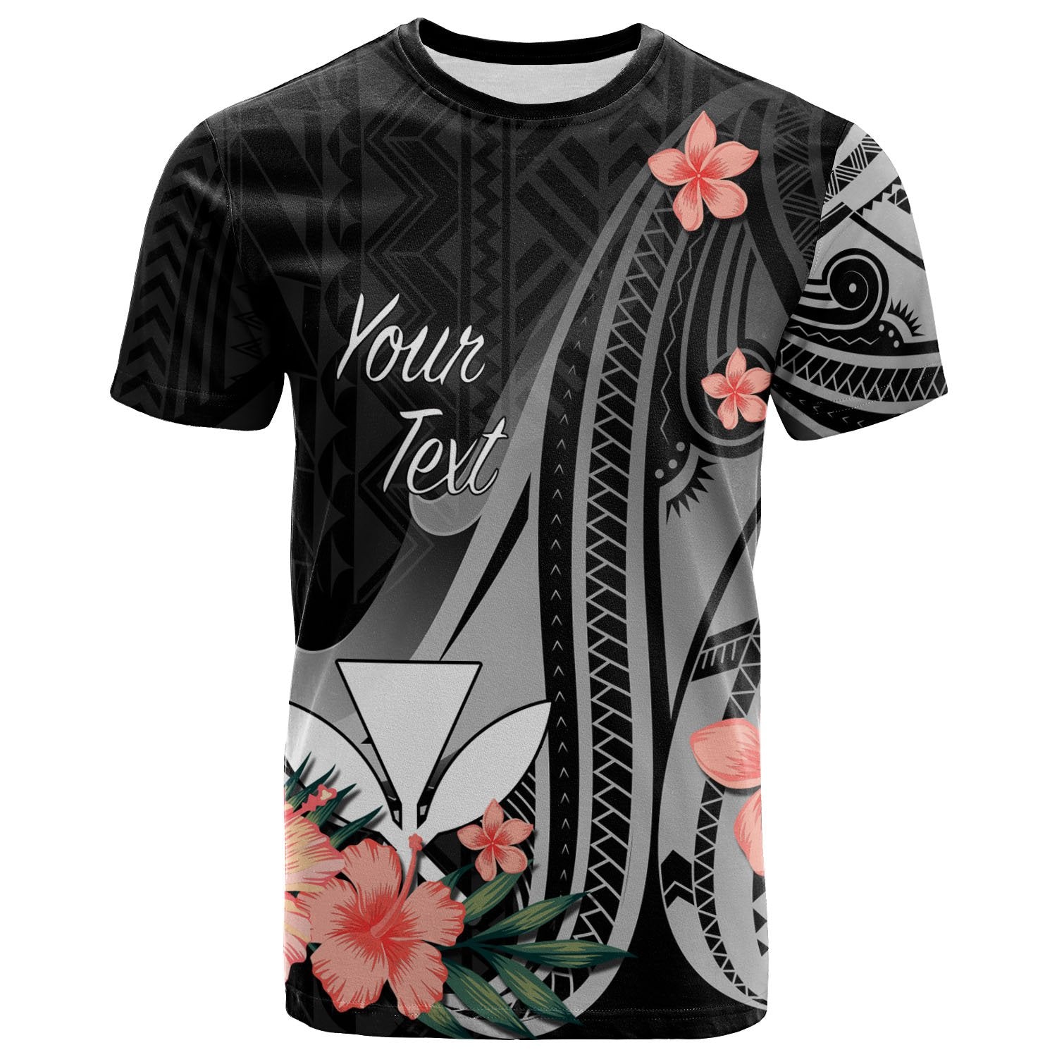 Kanaka Maoli Custom T Shirt Polynesian Hibiscus Pattern Style Unisex Black - Polynesian Pride