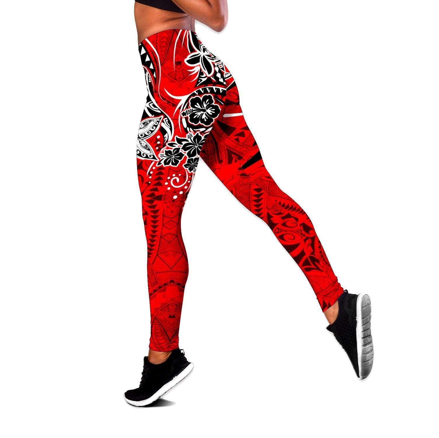 Polynesian Simple Hawaii Leggings - AH Red - Polynesian Pride