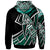 Pohnpei Zip up Hoodie Tribal Flower Special Pattern Green Color - Polynesian Pride