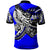 Nauru Polo Shirt Tribal Jungle Blue Pattern - Polynesian Pride