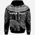 Papua New Guinea Custom Hoodie Serrated Pattern White Color - Polynesian Pride