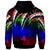 Marshall Islands Zip Hoodie Tropical Leaf Rainbow Color - Polynesian Pride