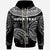 Kosrae Custom Zip Hoodie Serrated Pattern White Color - Polynesian Pride