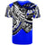 Tonga T Shirt Tribal Jungle Blue Pattern - Polynesian Pride