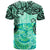 Yap T Shirt Vintage Floral Pattern Green Color - Polynesian Pride