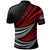 Vanuatu Custom Polo Shirt Wave Pattern Alternating Red Color - Polynesian Pride