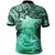 Guam Polo Shirt Vintage Floral Pattern Green Color - Polynesian Pride