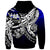 Palau Zip Hoodie Tribal Jungle Pattern Blue Color - Polynesian Pride