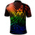 Tokelau Polo Shirt The Flow Of The Ocean Rainbow Color - Polynesian Pride