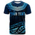 Yap Custom T Shirt Serrated Pattern Blue Color - Polynesian Pride