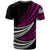 Palau Custom T Shirt Wave Pattern Alternating Purple Color - Polynesian Pride