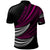 Tuvalu Custom Polo Shirt Wave Pattern Alternating Purple Color - Polynesian Pride