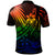 Papua Polo Shirt The Flow Of The Ocean Rainbow Color - Polynesian Pride