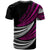 Tuvalu Custom T Shirt Wave Pattern Alternating Purple Color - Polynesian Pride